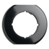 Rámček okrúhly viac-násobný stredový pre stmievač, čierny bakelit (THPG)