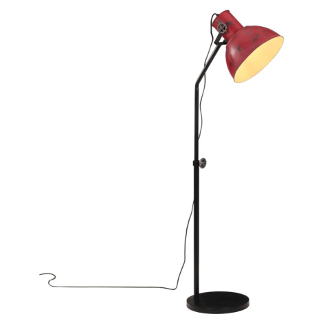 vidaXL Podlahová lampa 25 W šmuhovaná červená 30x30x90-150 cm E27