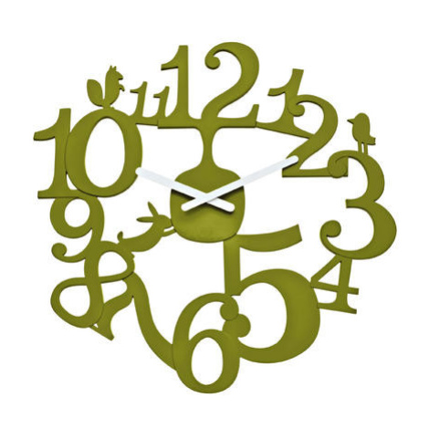 Nástenné hodiny PI:P olivová, 45cm Koziol