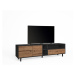 Čierny/prírodný TV stolík v dekore orecha 180x47 cm Roald – Marckeric