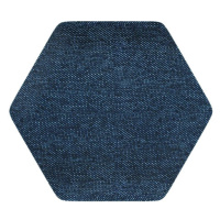 Čalouněný akustický panel nástěnný Luna 30 denim hexagon - Hexagon 6x15 cm