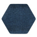 Čalouněný akustický panel nástěnný Luna 30 denim hexagon - Hexagon 6x15 cm