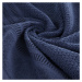 Bavlnený tmavomodrý uterák ROSITA s ryžovou štruktúrou a žakárovou bordúrou s geometrickým vzoro