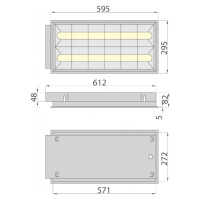 Svietidlo 2x18W EVG W zapustené (GTV)