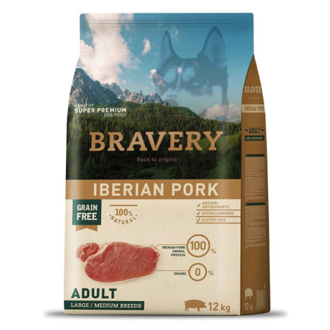 Bravery Dog Large/Medium Adult Iberian Pork - 12kg