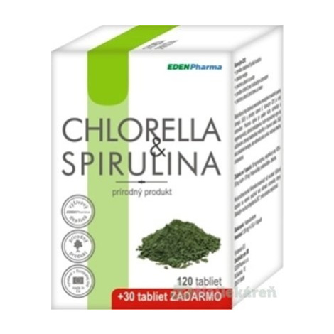 EdenPharma Chlorella + Spirulina 150 tabliet