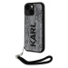 Karl Lagerfeld Sequins Reversible Zadný Kryt pre iPhone 15 Black/Silver