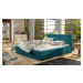 ELTAP BELLUNO 160X200 DREVENY KARKAS, MAT VELVET 75, BLUE, 22838