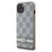 DKNY PU Leather Checkered Pattern and Stripe Zadný Kryt pre iPhone 13 Beige