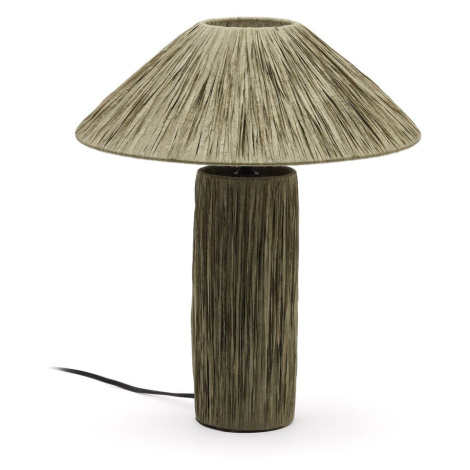 Kaki stolová lampa (výška 41 cm) Samse – Kave Home