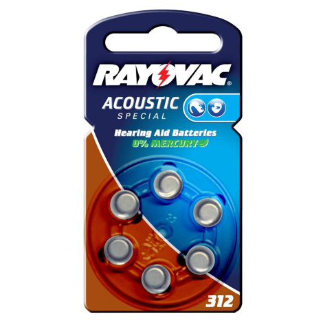 Akumulátor Rayovac 312 Acoustic 1,4V, 180m/Ah VARTA