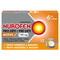 NUROFEN pre deti Active tablety 100 mg 1 x 12 tabliet