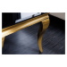 LuxD Dizajnový konferenčný stolík Rococo 100 cm čierny / zlatý