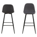 Dkton Dizajnová barová stolička Nayeli, šedá a čierna