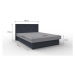 Čalúnená posteľ New Zofie 160x200, sivá, vrátane matraca