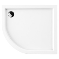OMNIRES - RIVERSIDE akrylátová sprchová vanička štvrťkruh, pravá 80 x 90 cm biela lesk /BP/ RIVE
