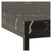 Čierny konferenčný stolík s doskou v dekore mramoru 60x60 cm Barossa – Actona