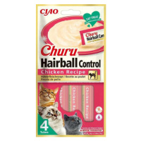 Inaba Churu Hairball cat maškrta pre mačky Kura 4tuby 56g