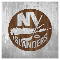 Drevené logo hokeja - New York Islanders