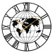 Dizajnové kovové hodiny MPM E04.4486.90, čierne Roman World