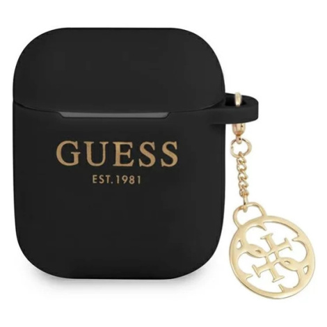 Obal Guess  GUA2LSC4EK AirPods cover black Silicone Charm Collection (GUA2LSC4EK)