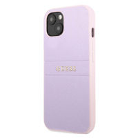 Plastové puzdro Guess na Apple iPhone 13 GUHCP13MPSASBPU Saffiano PU koža fialové