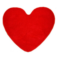 Kusový koberec Eton červený srdce - 100x120 srdce cm Vopi koberce