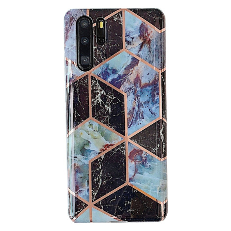 Huawei P30 Lite, silikónové puzdro, polygonálny mramorový vzor, Wooze Geometric Marble, farba/či