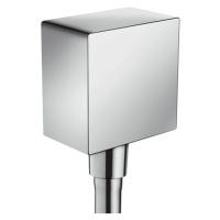 Hansgrohe FixFit, nástenné kolienko Square so spätným ventilom, chrómová, HAN-26455000