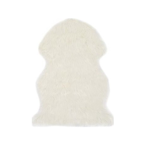 Koberec 60 × 90 cm umelá ovčia koža biely SHUMEE