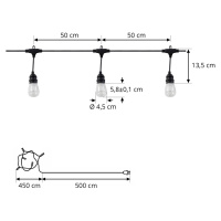 Prios Smart LED svetelná reťaz Liezel, 732 cm, RGBW, Tuya