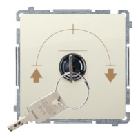Ovládač žalúzií spínačový 5A/230V na kľúč (SP) béžová SIMON Basic (simon)