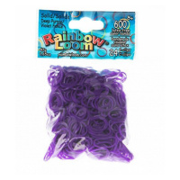 Rainbow Loom originálne gumičky pre deti transparentné 600 kusov 20004 tmavofialové