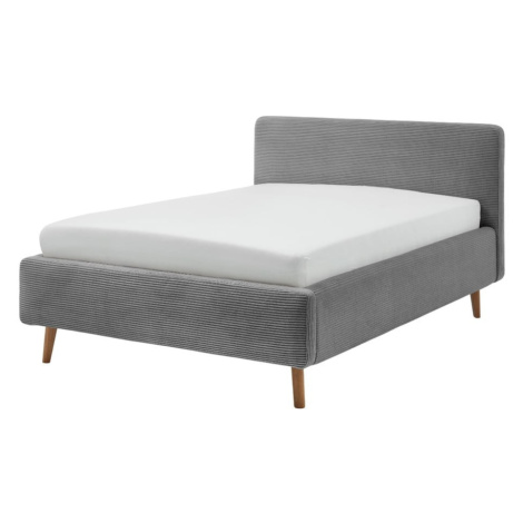 Sivá čalúnená jednolôžková posteľ bez roštu 120x200 cm Mattis – Meise Möbel