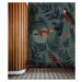 WALLCOLORS Turquoise Fern wallpaper - tapeta POVRCH: Prowall Canvas