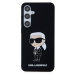 Karl Lagerfeld Liquid Silicone Ikonik NFT Zadný Kryt pre Samsung Galaxy S24 Black