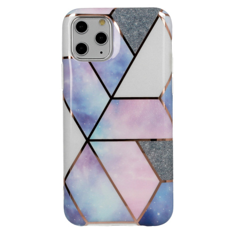 Silikónové puzdro na Apple iPhone 11 Cosmo Marble modro ružové