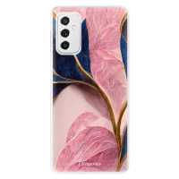 Odolné silikónové puzdro iSaprio - Pink Blue Leaves - Samsung Galaxy M52 5G