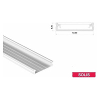 Profil LED Al, 43x9,3mm 2m PROF-SOLIS biela (14) cena ks