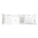 Bellatex Obliečka na relaxačný vankúš Srdce patchwork sivá, 50 x 145 cm