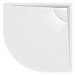 Lusso sprchová vanička z liateho mramoru so záklopom, štvrťkruh 90x90x4cm, R550 71602