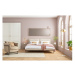 Béžová čalúnená dvojlôžková posteľ Kare Design East Side, 180 x 200 cm