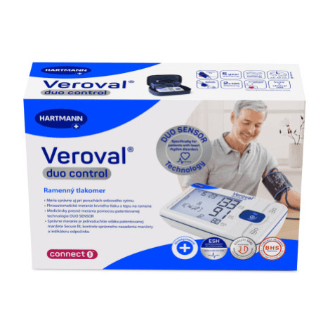 VEROVAL Duo control connect ramenný tlakomer s manžetou L (32 - 42 cm) 1 ks