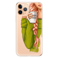 Odolné silikónové puzdro iSaprio - My Coffe and Redhead Girl - iPhone 11 Pro