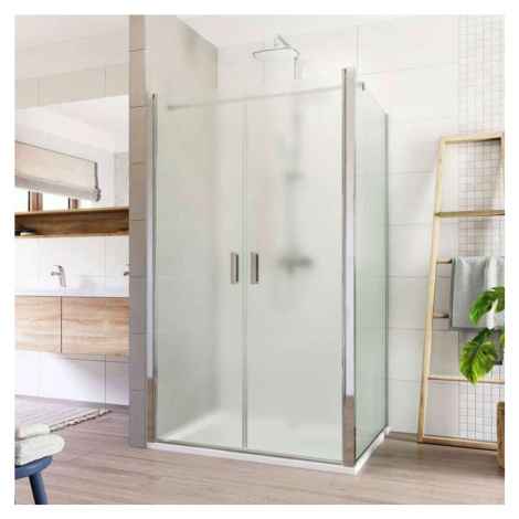 Mereo Sprchovací kút, Lima, obdĺžnik, dvojkrídlový, lietací, 100x80 cm, chróm ALU, sklo Point CK