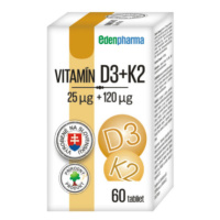 EDENPHARMA Vitamín D3 + K2 60 tabliet