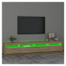 vidaXL TV skrinka s LED svetlami dub sonoma 240 x 35 x 40 cm