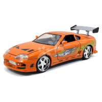 Autíčko Toyota Supra 1995 Fast & Furious Jada kovové s otvárateľnými dverami dĺžka 21 cm 1:24