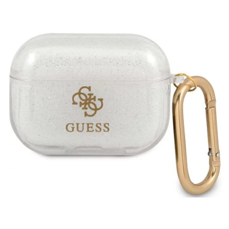 Obal Guess GUAPUCG4GT AirPods Pro cover Transparent Glitter Collection (GUAPUCG4GT)