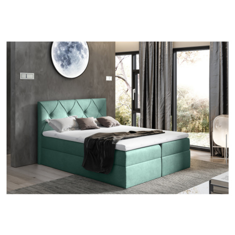 Expedo Čalúnená posteľ boxspring DIAMOND + topper, 120x200, fancy 36